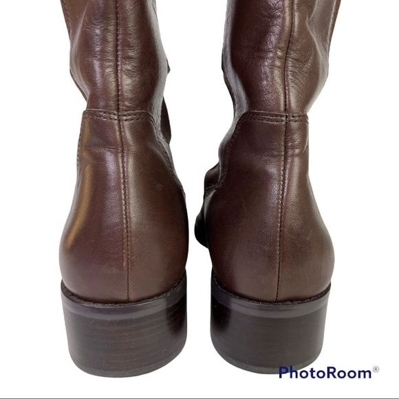 Donald Pliner Buriel 3 Brown Leather Riding Boots Size 10 - Picture 7 of 12